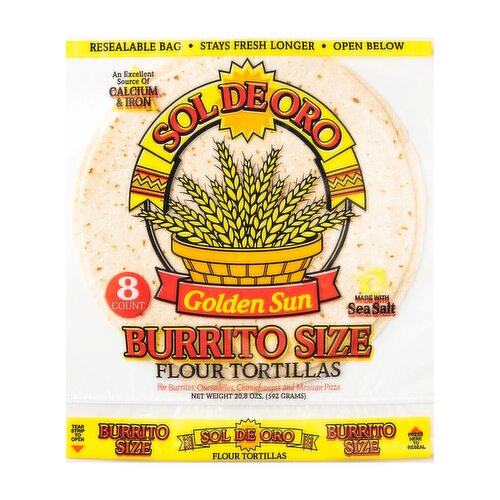 Sol De Oro Super Flour Tortilla 12 inch